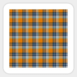 Orange and Blue Tartan Plaid Pattern Sticker